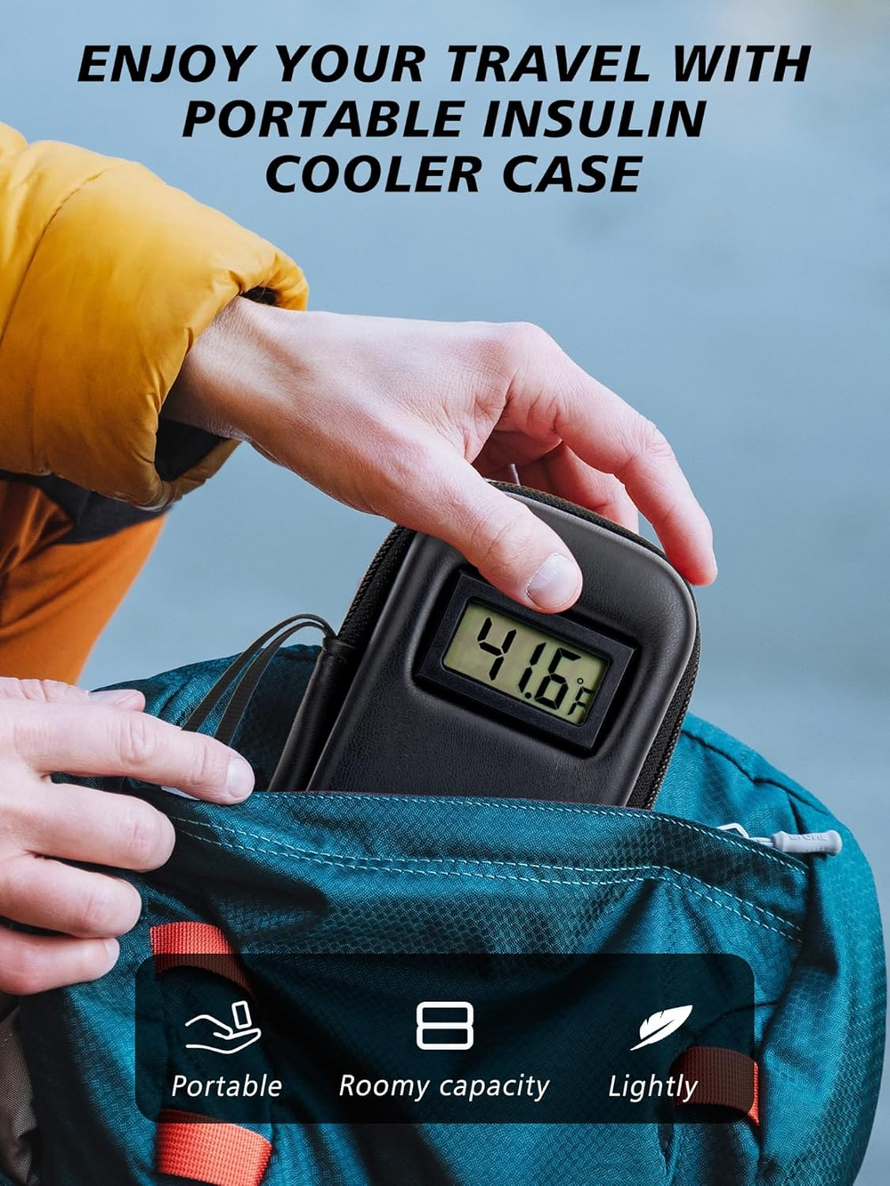 ⏰🎉🔥Insulin Cooler Travel Case with Temperature Display